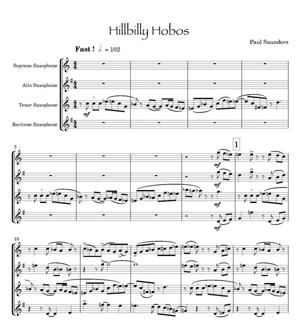 Paul Saunders Hillbilly Hobos Score